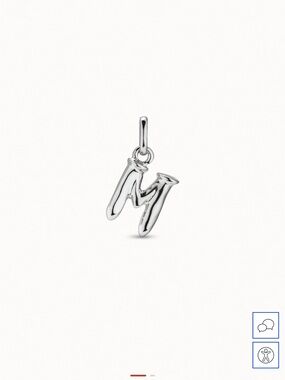 UNO de 50 Silver 'M' Letter Charm